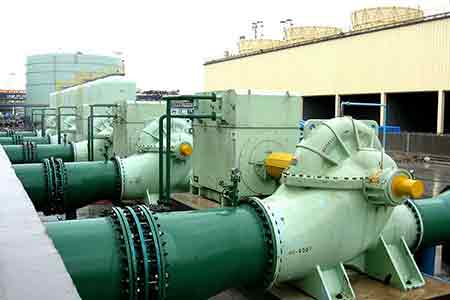 KPS系列单级双吸宝威体育（中国）官方网站在镇海炼化使用现场