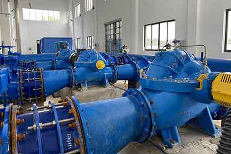 KPS系列单级双吸宝威体育（中国）官方网站在上饶自来水空港新城10万吨水厂使用现场