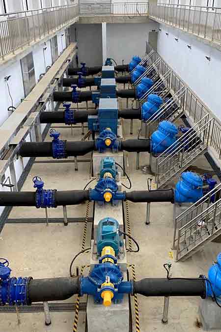 KPS系列单级双吸宝威体育（中国）官方网站在江西瑞昌润泉长江饮水工程使用现场