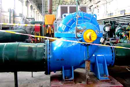 KPS系列单级双吸宝威体育（中国）官方网站在酒钢节能改造项目中使用现场