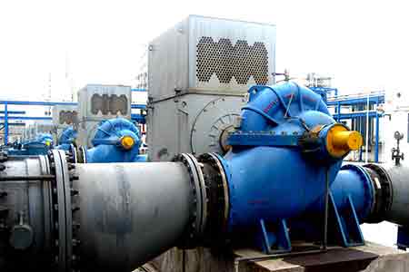 KPS系列单级双吸宝威体育（中国）官方网站在上海氯碱化工节能改造项目使用现场