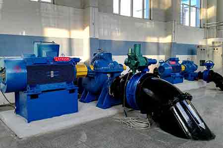 KPS系列单级双吸宝威体育（中国）官方网站在沈阳砂山泵站水泵节能改造使用现场